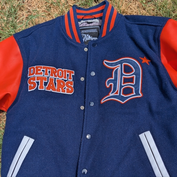 1919 Detroit Stars Baseball Negro League Varsity Jacket Headgear Classics Mens - Picture 4 of 14